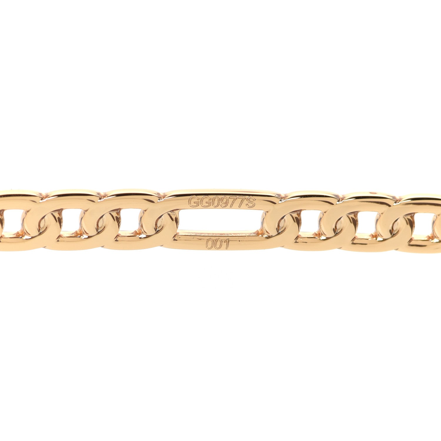 Gucci Metal Chain Cat Eye GG0977S Sunglasses Gold Grey 5 of 12
