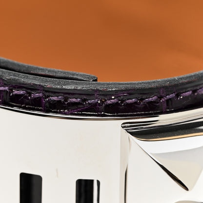 Hermes Shiny Alligator Collier De Chien CDC Bracelet S Amethyst 6 of 6