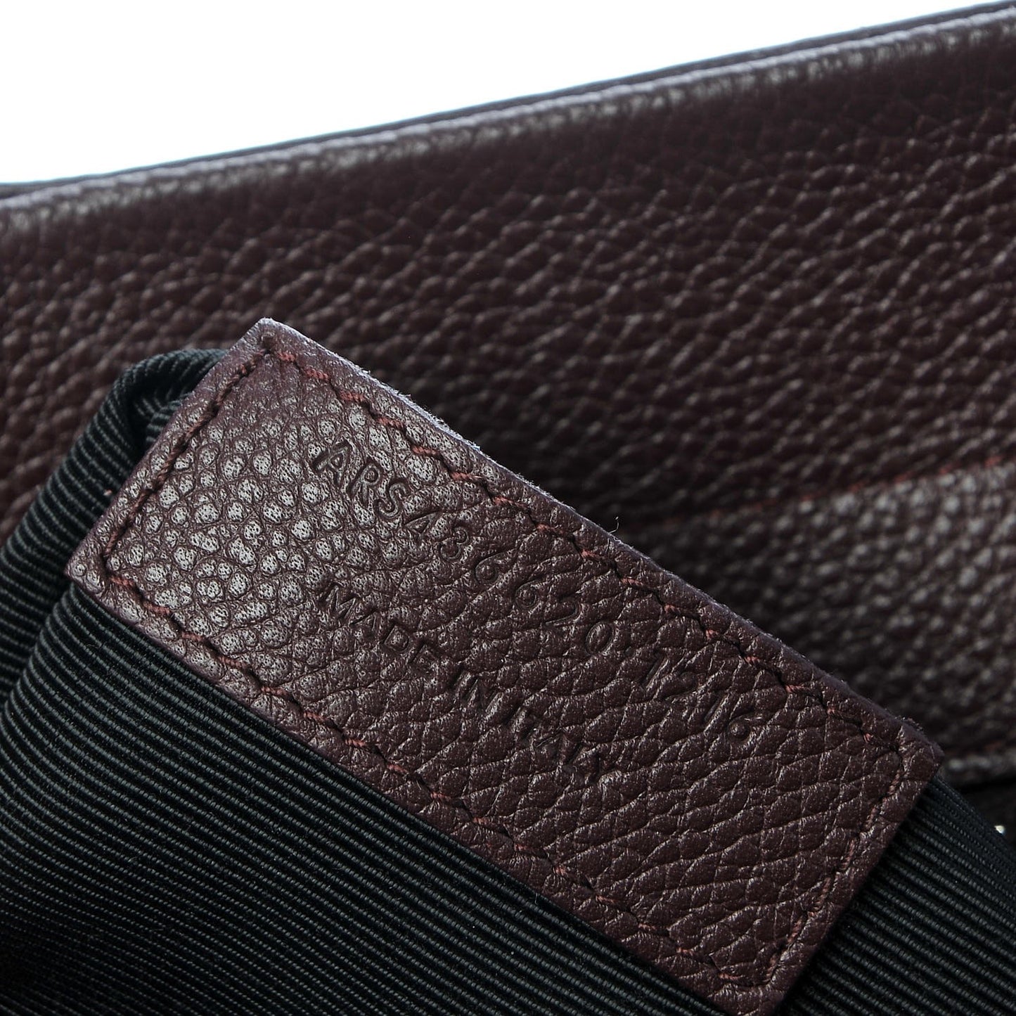 Grained Calfskin Small Cabas Rive Gauche Amaranto