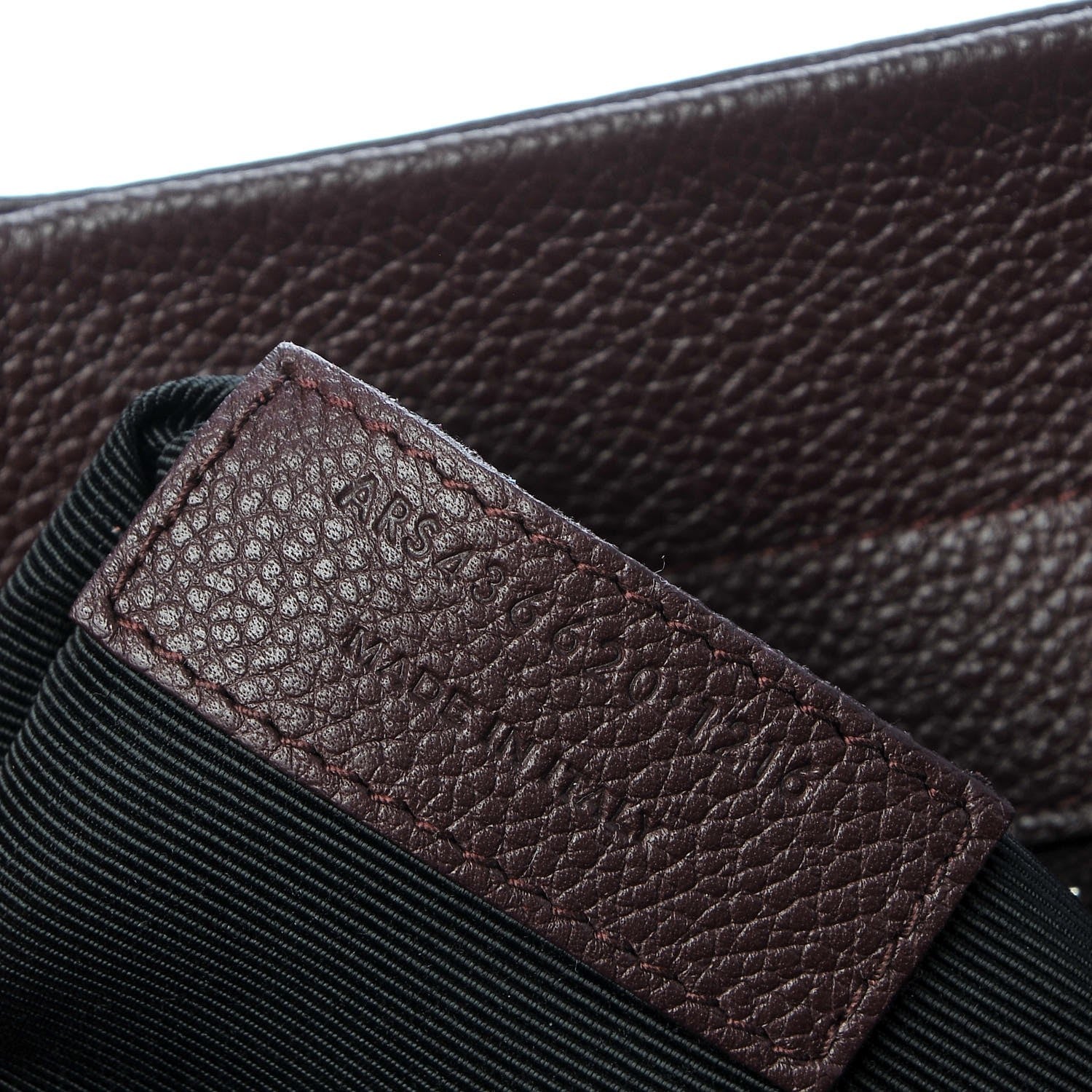 Saint Laurent Grained Calfskin Small Cabas Rive Gauche Amaranto 7 of 7