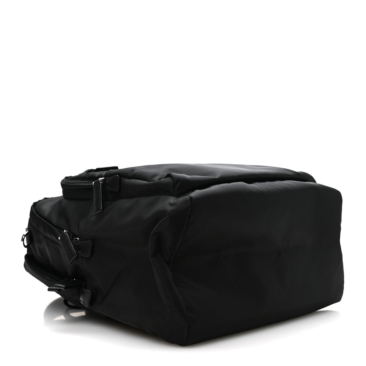 Prada Re-Nylon Saffiano Zip Backpack Black 4 of 9