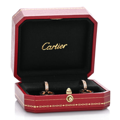 Cartier 18K Pink Gold Diamond LOVE Multiwear Half Paved Earrings 5 of 5