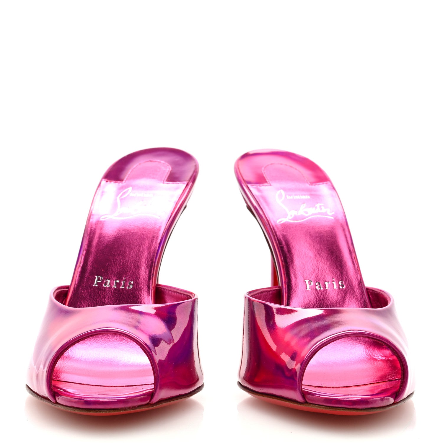 Christian Louboutin Patent Psychic Me Dolly 100 Sandals 37 Fuxia 4 of 8