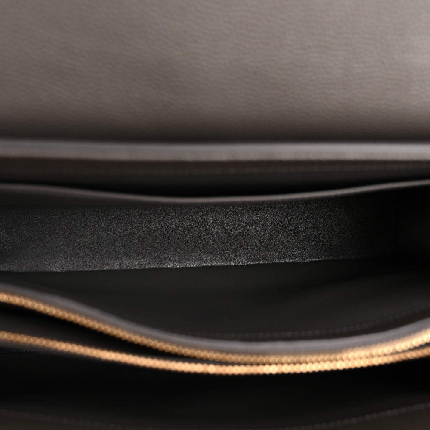 Grained Calfskin Small 16 Top Handle Bag Medium Grey