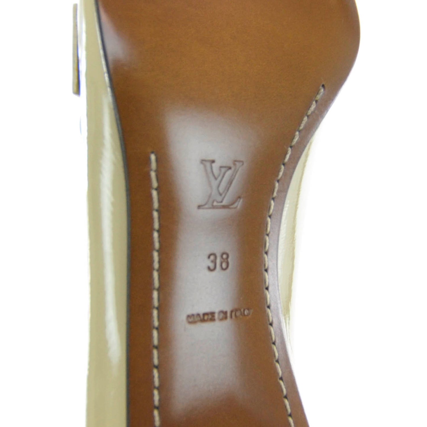 Patent Leather Buckle Loafer Heels 38