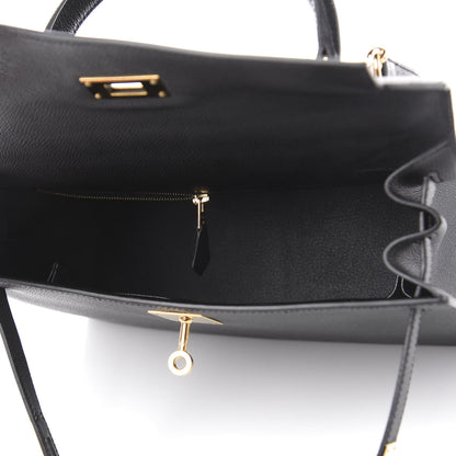 Hermes Epsom Kelly Sellier 28 Black 6 of 12