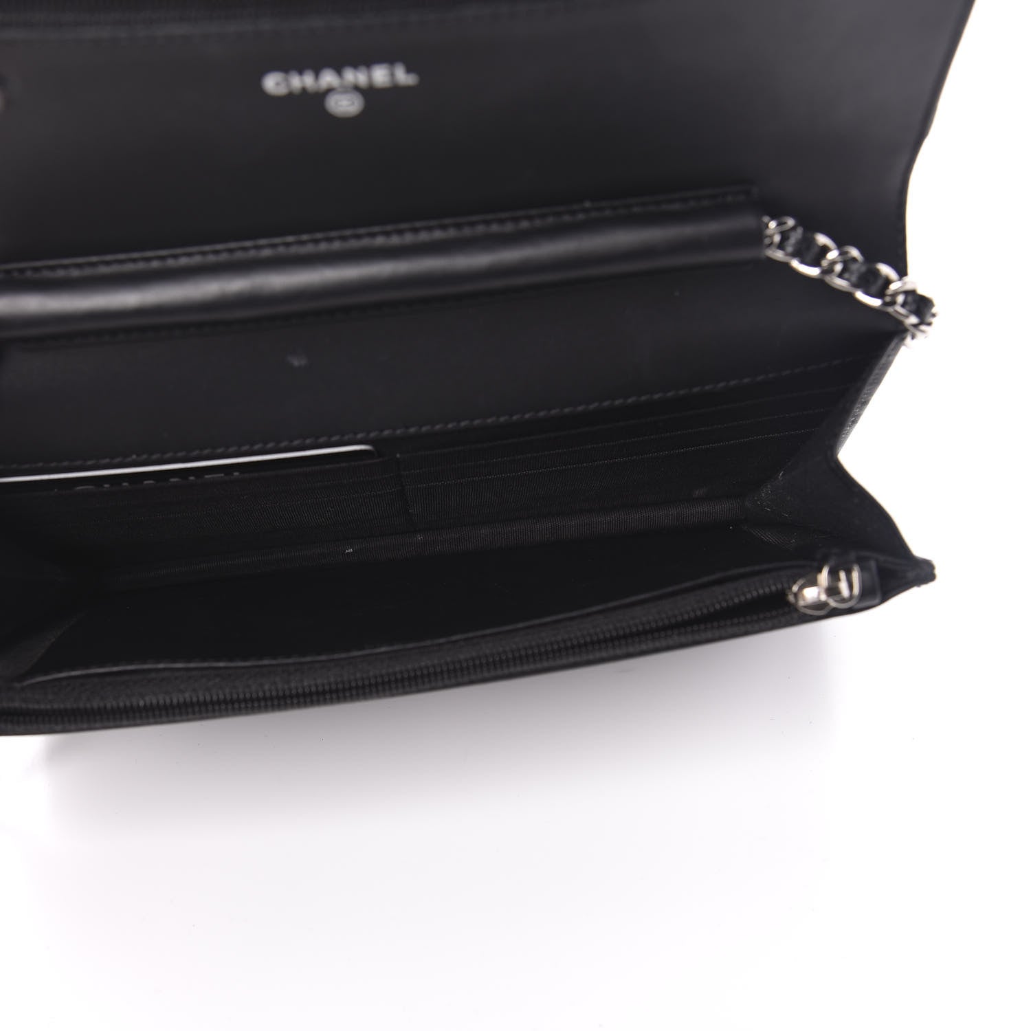 Chanel Caviar Timeless CC Wallet On Chain WOC Black 5 of 15