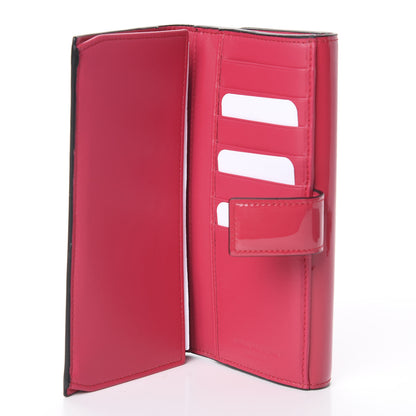 Alexander McQueen Patent Skull Continental Wallet Fuchsia Shock 4 of 5