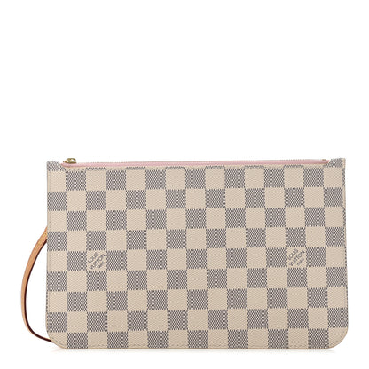Louis Vuitton Damier Azur Neverfull MM GM Pochette Rose Ballerine 1 of 7
