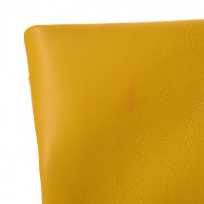 Chanel Calfskin Quilted Greek Clutch Yellow 6 of 9