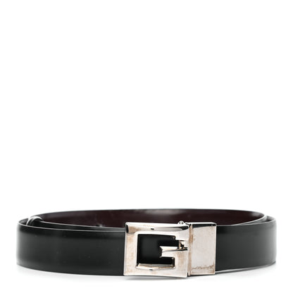 Gucci Calfskin Reversible Square G Buckle Belt 105 42 Black Brown 1 of 7