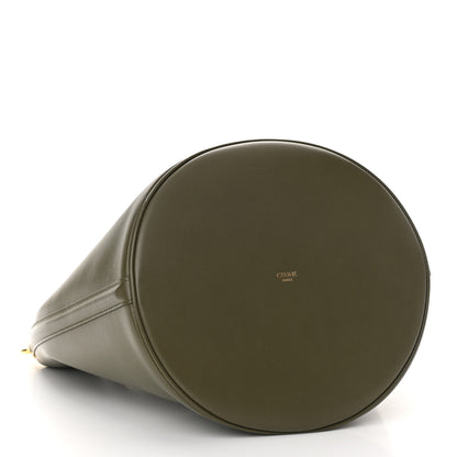 Celine Smooth Calfskin Bucket 16 Bag Dark Olive 5 of 14