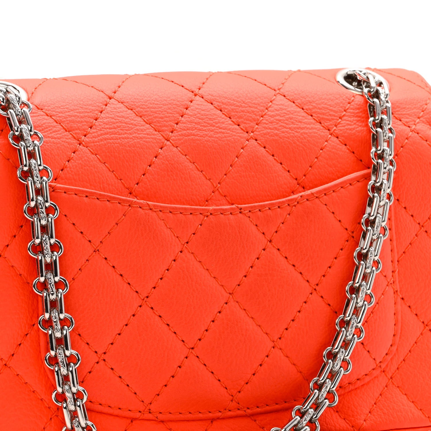 Chanel Goatskin Quilted 2.55 Reissue Mini Flap Orange 11 of 12