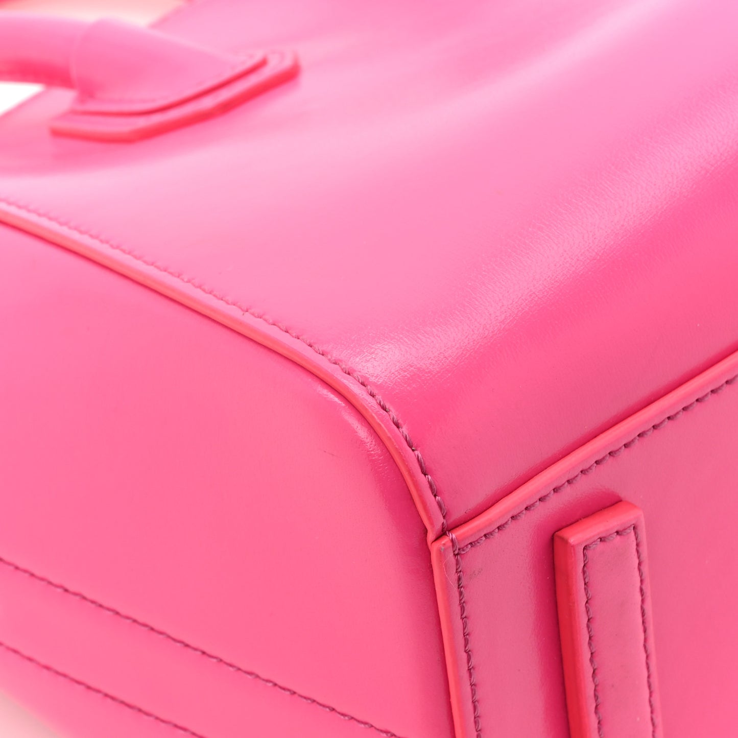 Shiny Lord Calfskin Mini Antigona Shocking Pink