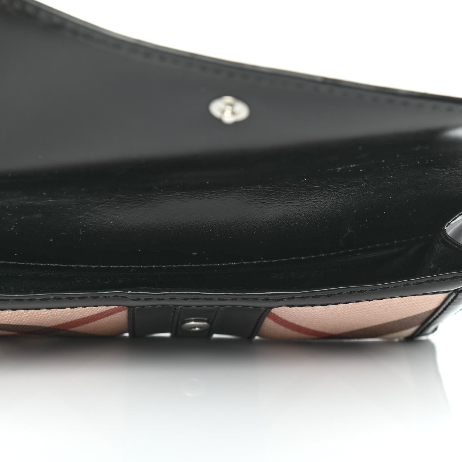 Burberry Patent Nova Check Penrose Wallet Black 4 of 4