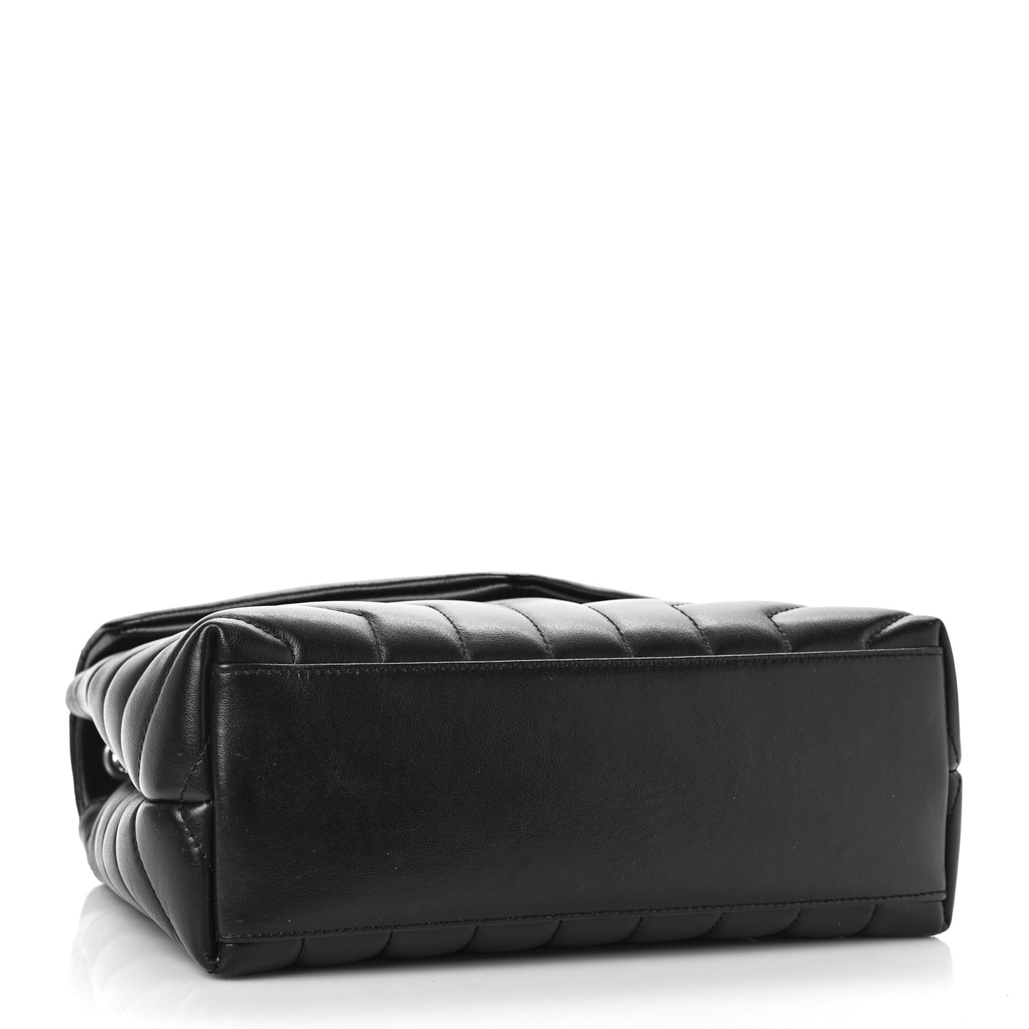 Calfskin Y Quilted Monogram Small Loulou Chain Satchel Black