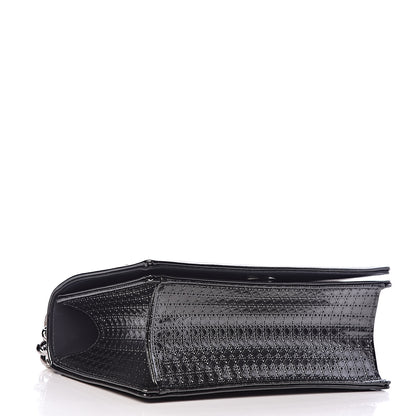 Christian Dior Metallic Patent Micro-Cannage Small Diorama Flap Bag Onyx Black 4 of 13
