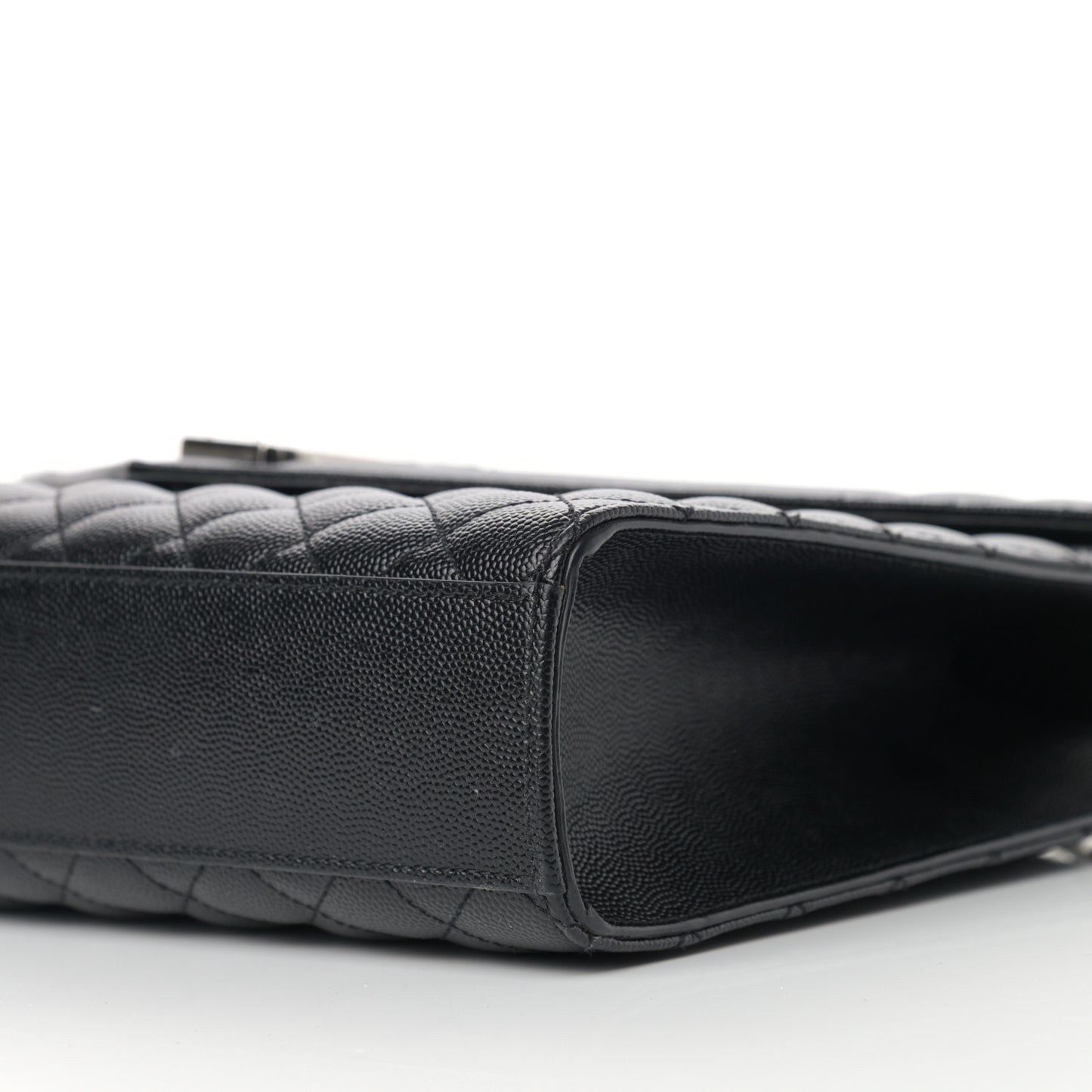 Calfskin Mixed Matelasse Triquilt Large Monogram Satchel Black