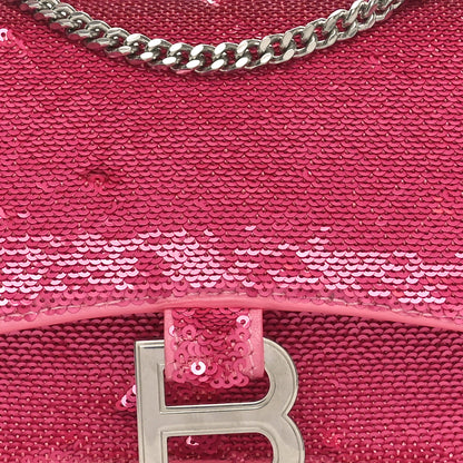 Balenciaga Sequin Hourglass Top Handle Bag XS Pink 9 of 11