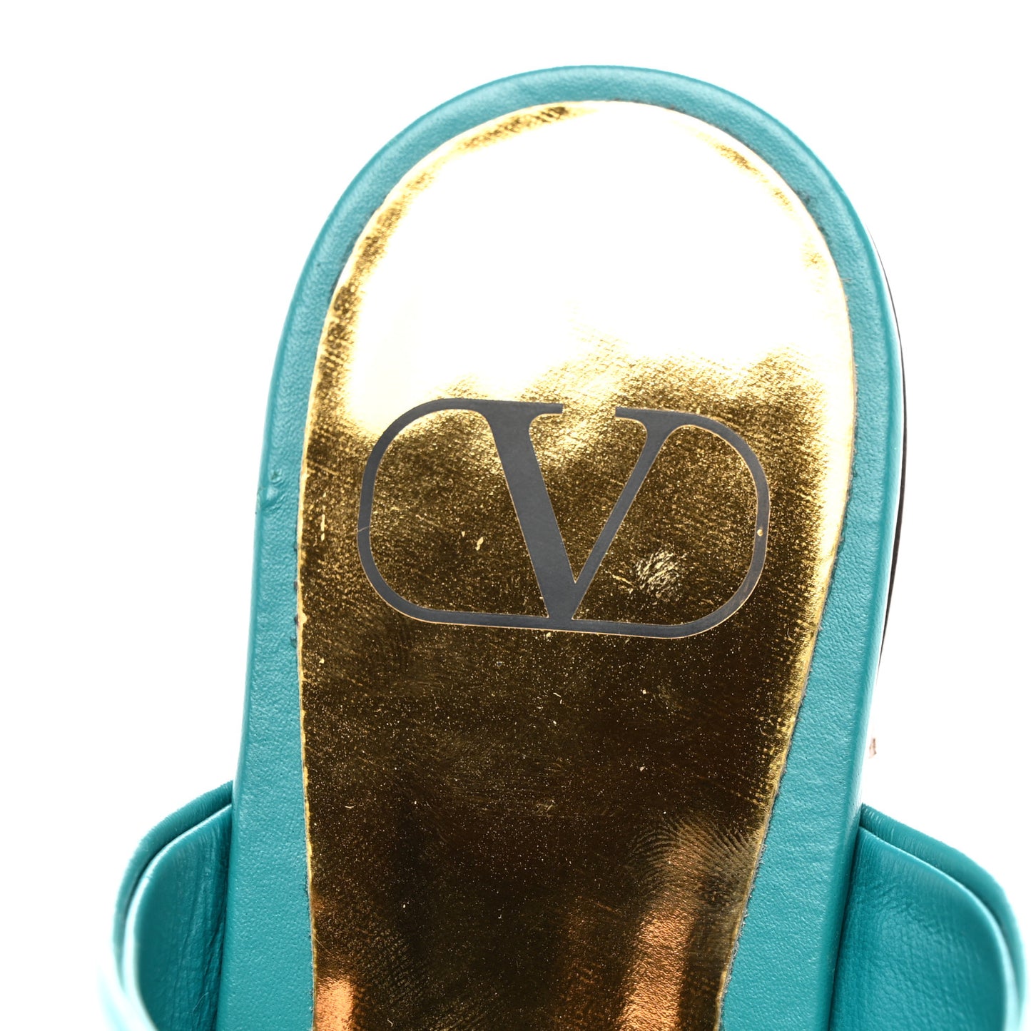 Calfskin One Stud Flat Thong Sandals 36 Ultramar