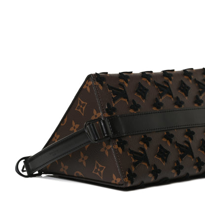 Louis Vuitton Monogram Tuffetage Triangle Messenger Black 5 of 11