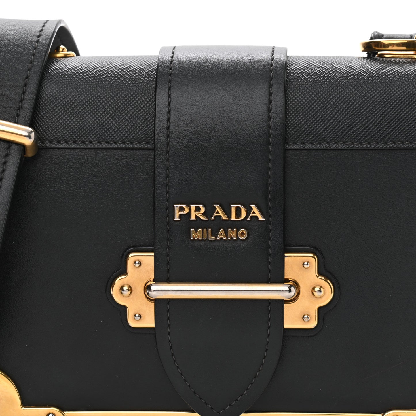 City Calf Saffiano Cahier Bag Black
