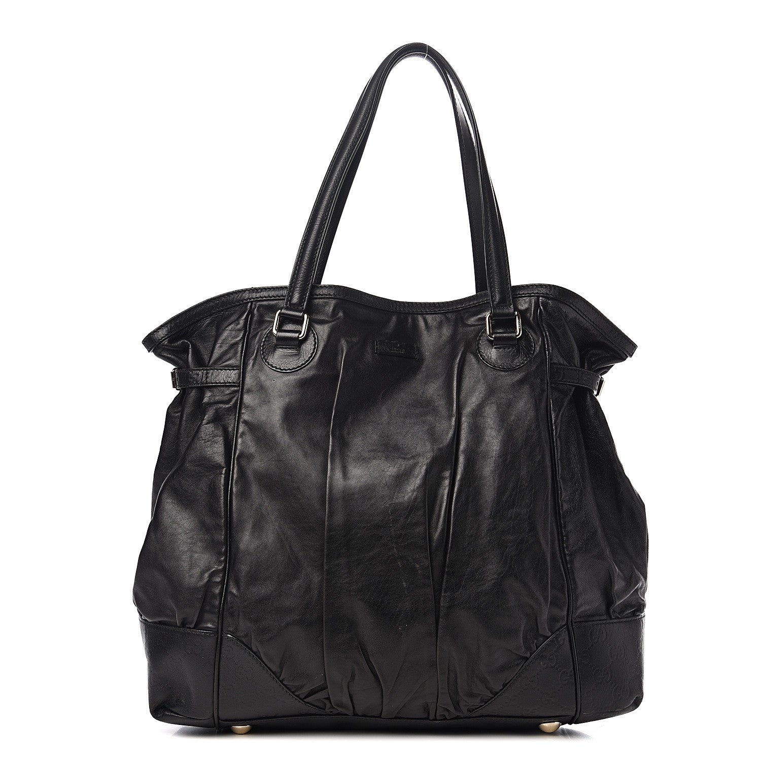 Gucci Calfskin Guccissima Full Moon Tote Black 1 of 11