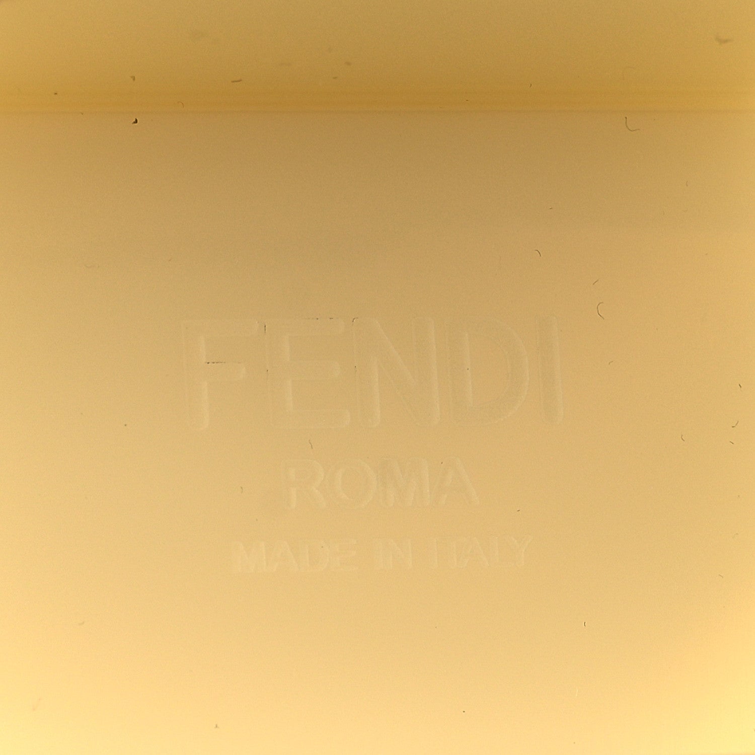 Fendi Plexiglass Vitello Cover Sfumato Mini Baguette Trunk Banana Transparent 6 of 10