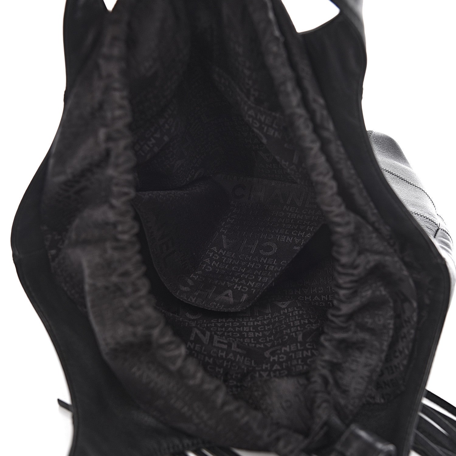 Chanel Calfskin Square Stitched Tassel Bag Black 5 of 17