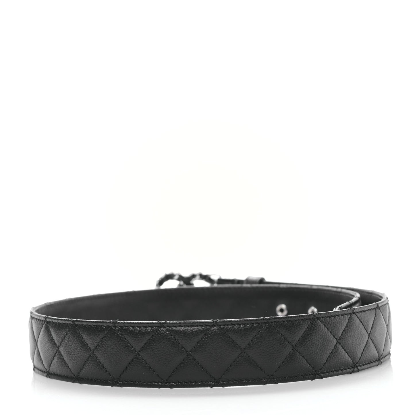 Caviar Quilted CC Chain Belt 75 30 Black