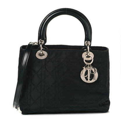 Christian Dior Nylon Cannage Medium Lady Dior Black 1 of 9