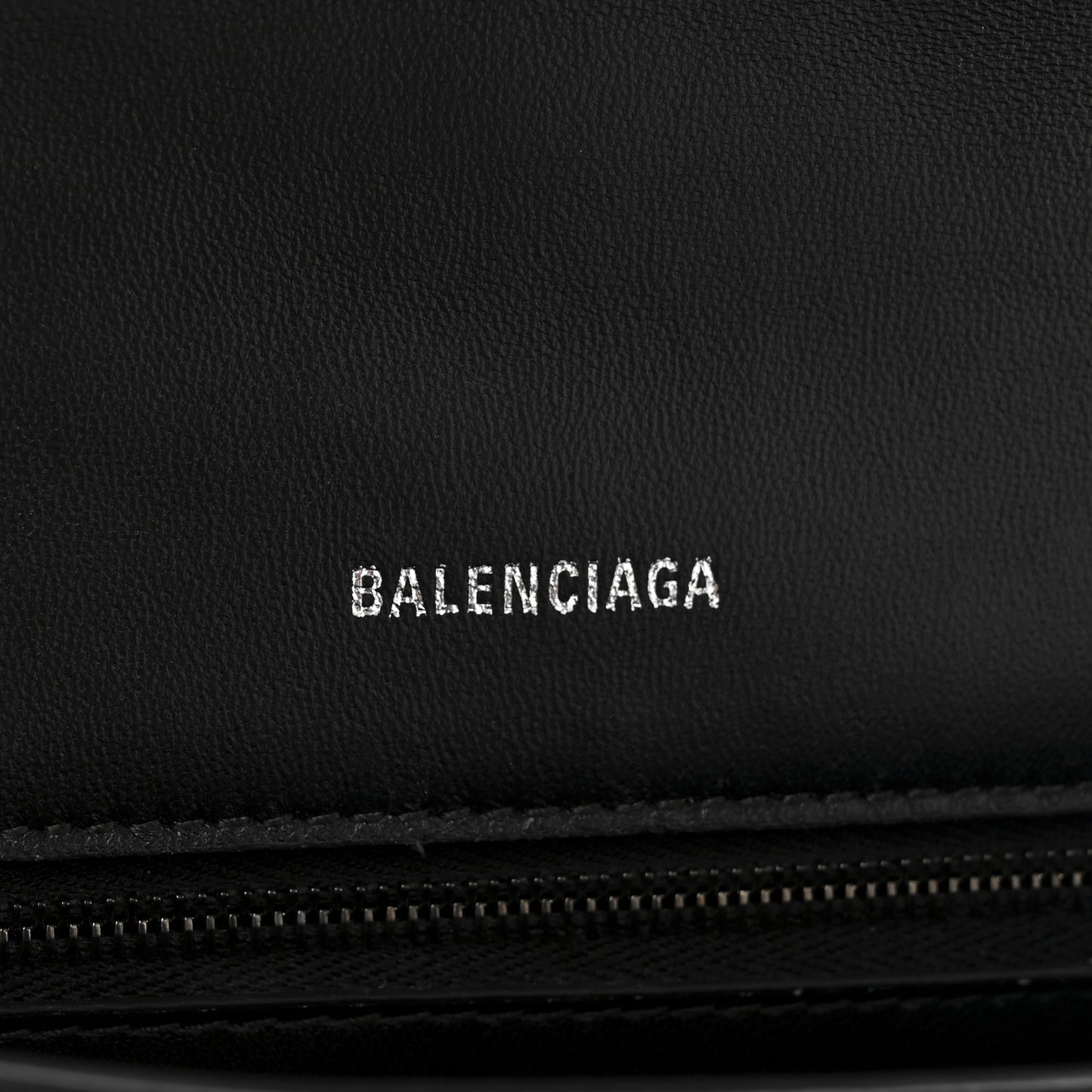Nappa BB Monogram Embossed Small Hourglass Top Handle Bag Black