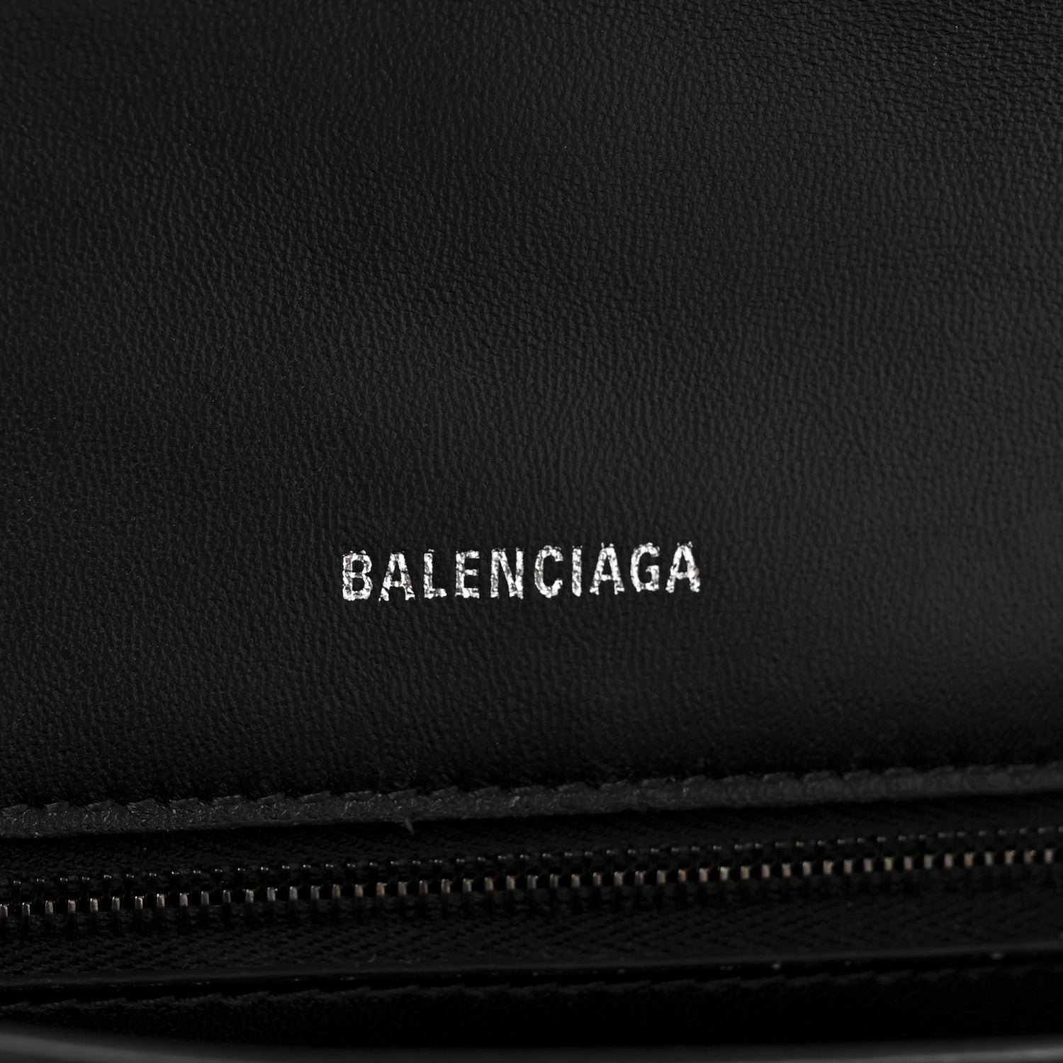 Balenciaga Nappa BB Monogram Embossed Small Hourglass Top Handle Bag Black 6 of 12