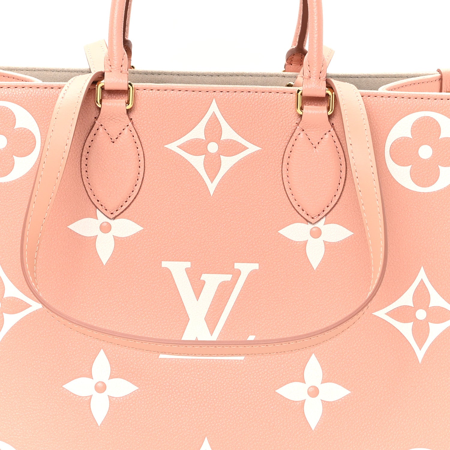 Louis Vuitton Empreinte Monogram Giant Onthego MM Rose Trianon Creme 5 of 9