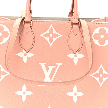 Louis Vuitton Empreinte Monogram Giant Onthego MM Rose Trianon Creme 5 of 9