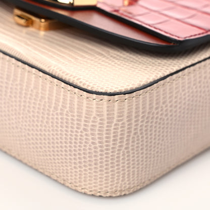 Chloe Calfskin Crocodile Embossed Mini C Double Carry Pink Red 8 of 8