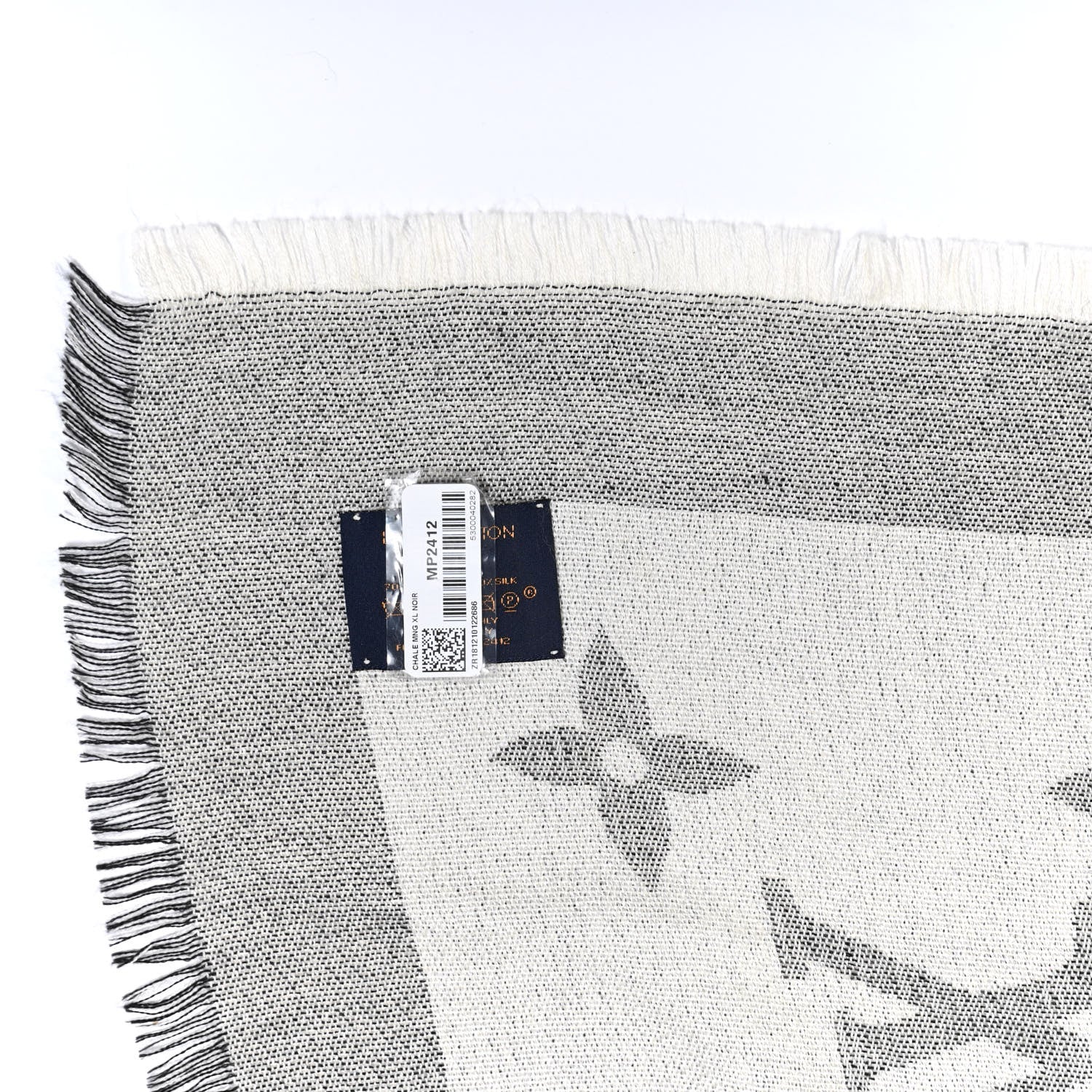Louis Vuitton Cashmere Silk Monogram Giant Shawl Black 2 of 5