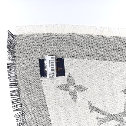 Louis Vuitton Cashmere Silk Monogram Giant Shawl Black 2 of 5