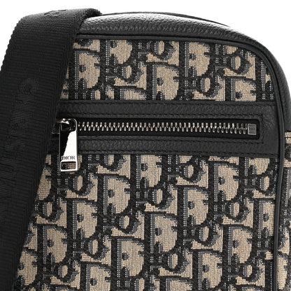 Christian Dior Oblique Messenger Pouch Beige Black 8 of 12