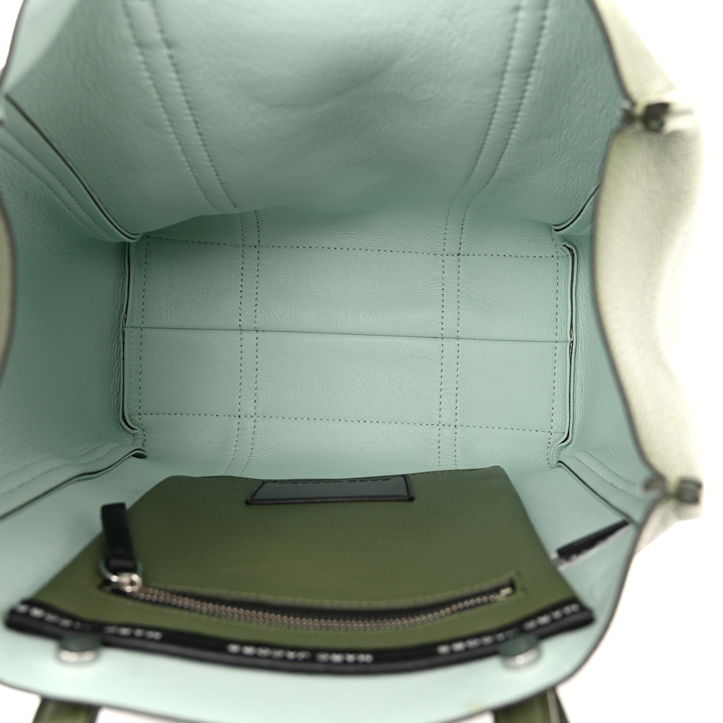 Grained Calfskin The Tag Tote Green