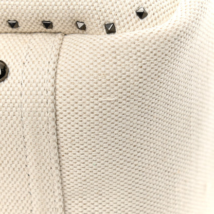Valentino Garavani Canvas Atelier 01 Metal Stitch Edition Medium Tote Bag Naturale 11 of 11