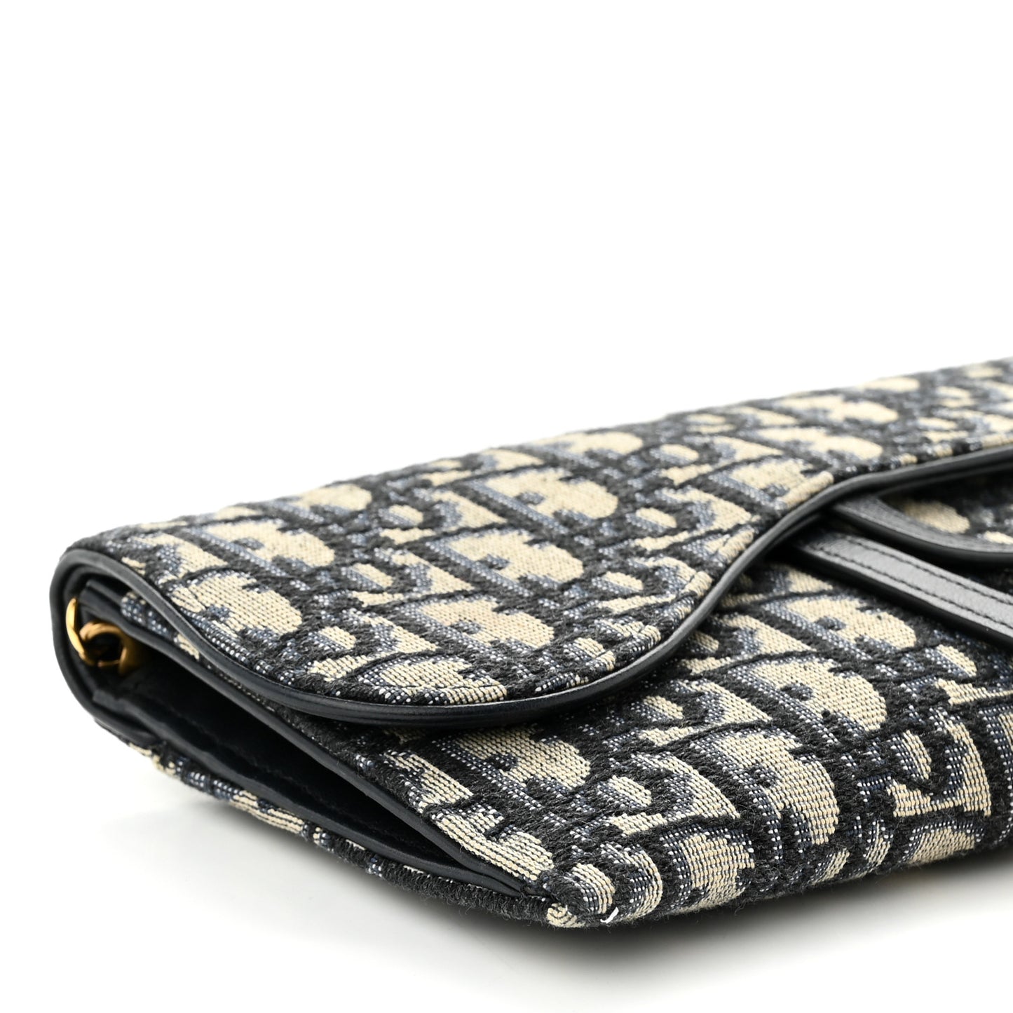 Oblique Saddle Chain Wallet Blue