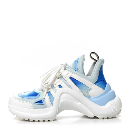 Louis Vuitton Calfskin LV Archlight Gradient Sneakers 37.5 Light Blue 1 of 8