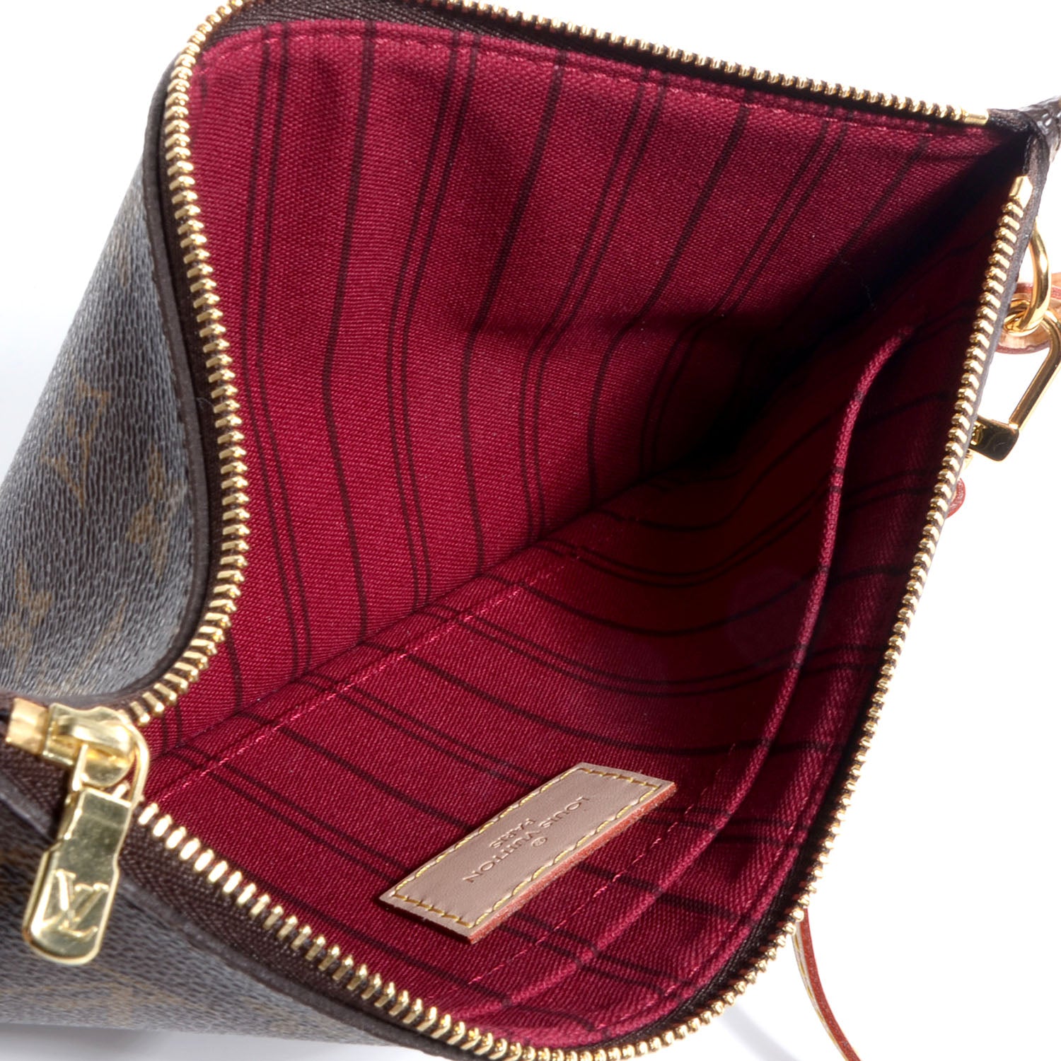 Louis Vuitton Monogram Neverfull MM GM Pochette Fuchsia 5 of 7