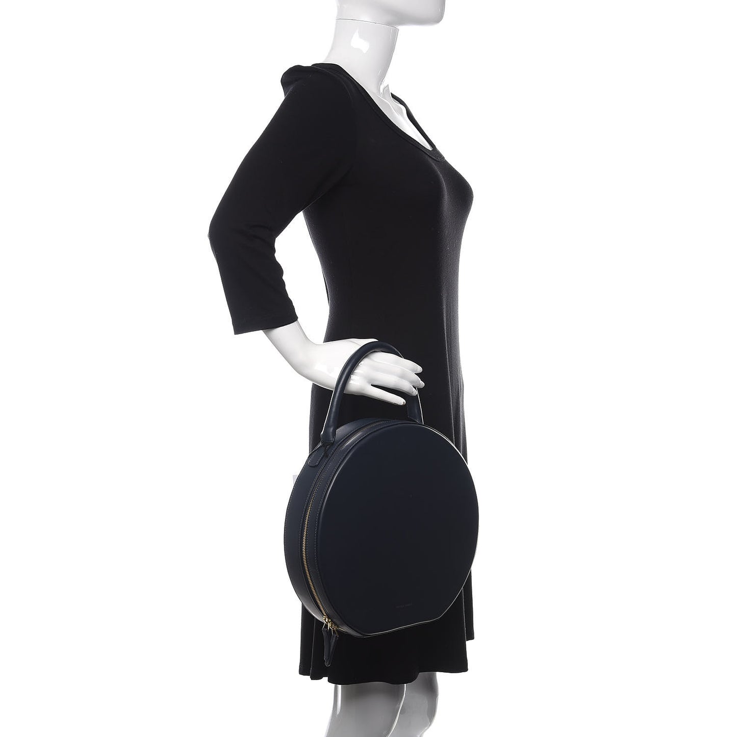 Calfskin Circle Bag Navy