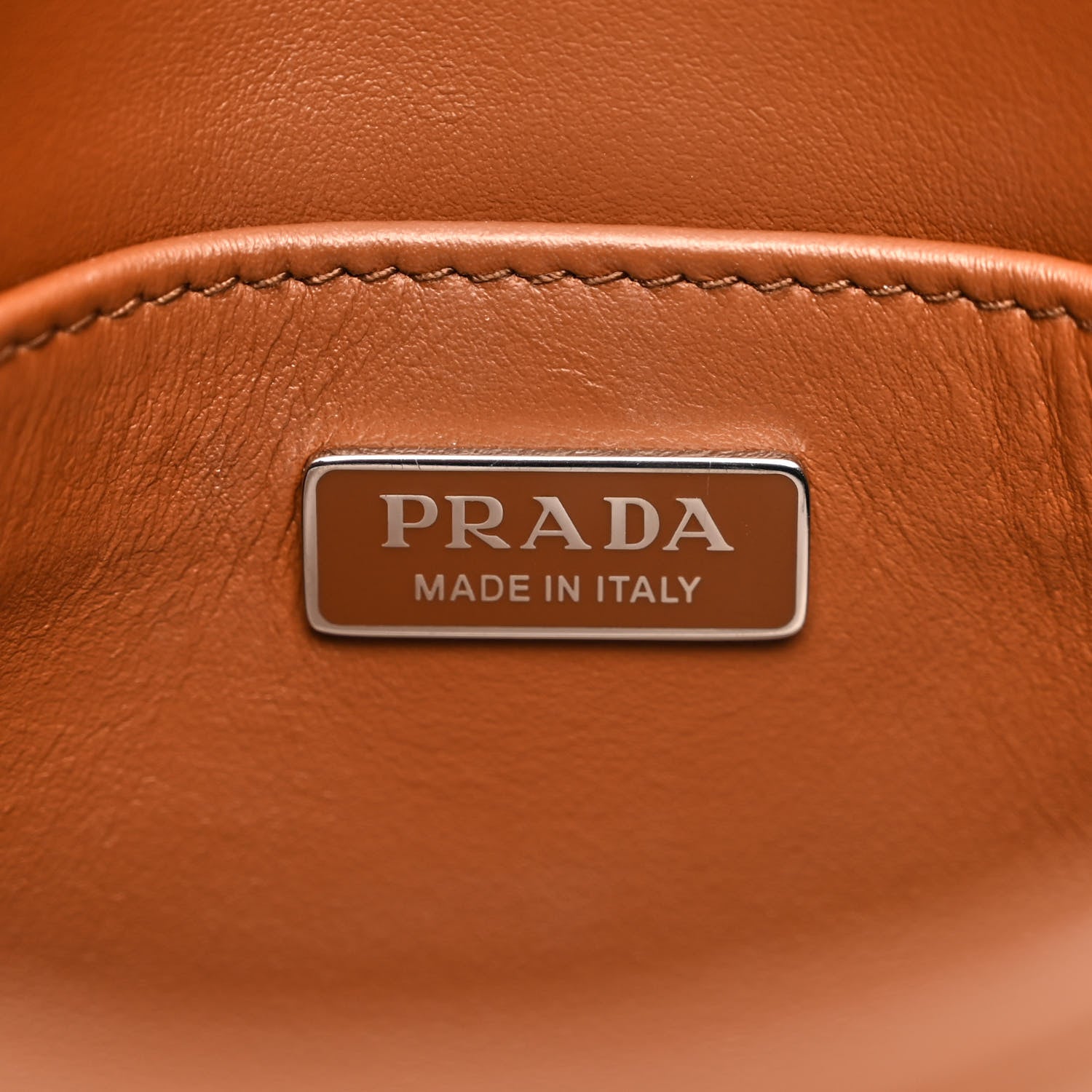 Prada Spazzolato Cleo Flap Adjustable Strap Shoulder Bag Tobacco 6 of 13
