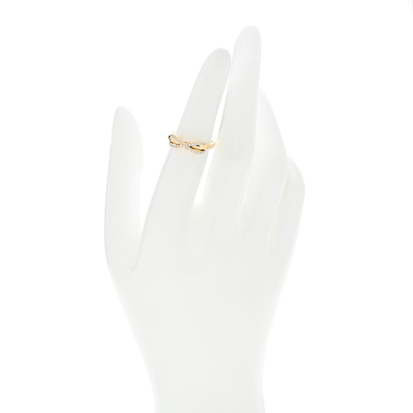 18K Yellow Gold Diamond Infinity Ring 49 5