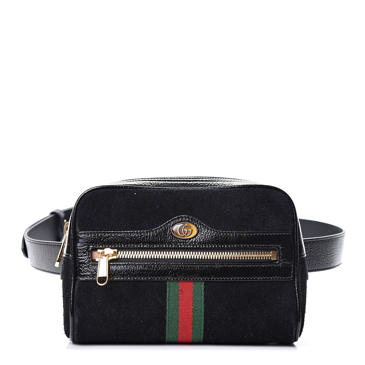 Gucci Suede Small Ophidia Belt Bag 85 34 Black 1 of 10