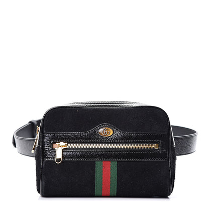 Gucci Suede Small Ophidia Belt Bag 85 34 Black 1 of 10
