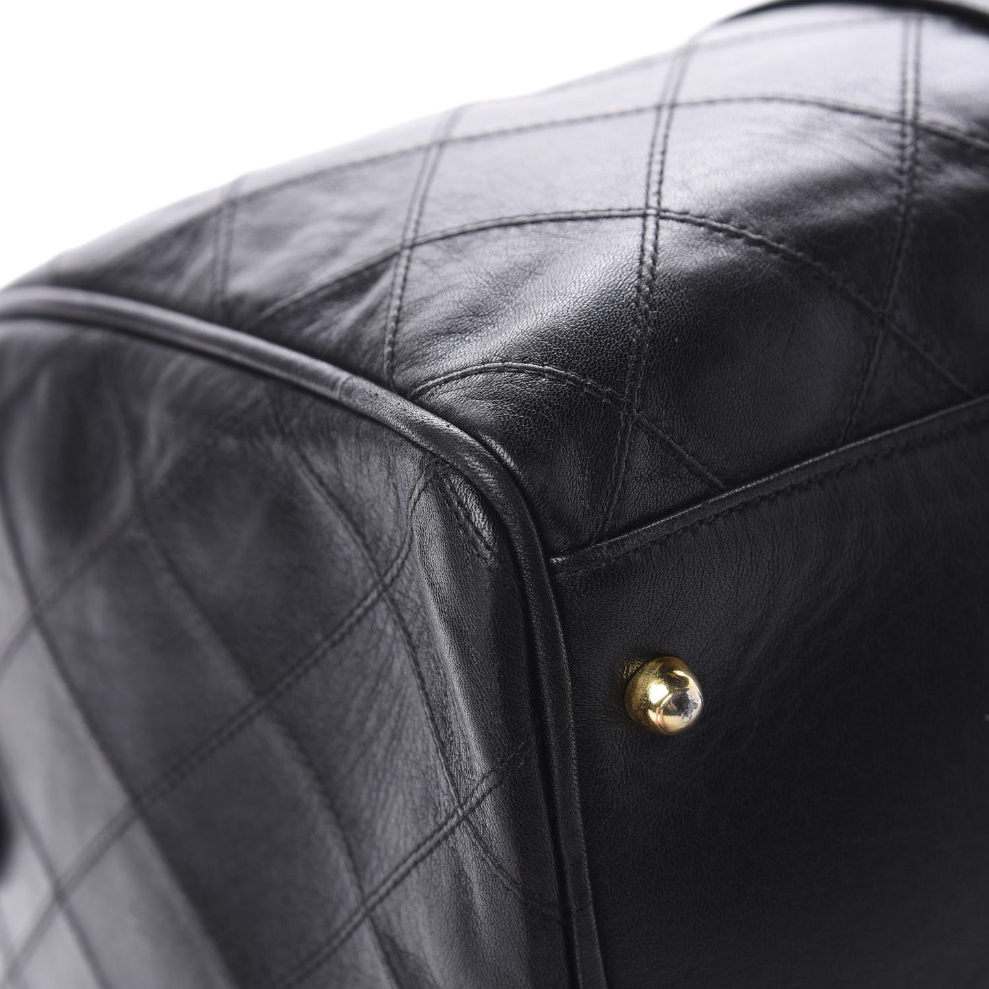 Calfskin Stitched CC Boston Black